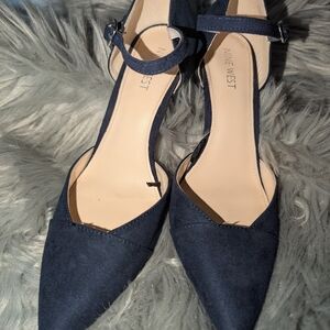 Nine West Blue Heeled Shoes Elegant Design